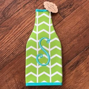 Wine Bottle Cooler Koozie Monogram S NWT Gift